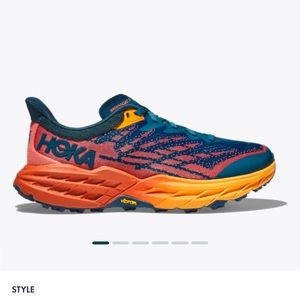 Hoka Speedgoat 5 in Size 5.5 Color Blue Coral / Camellia